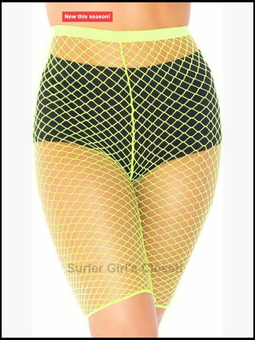 High Waist Fishnet Biker Shorts Sexy Rave Festival Costume